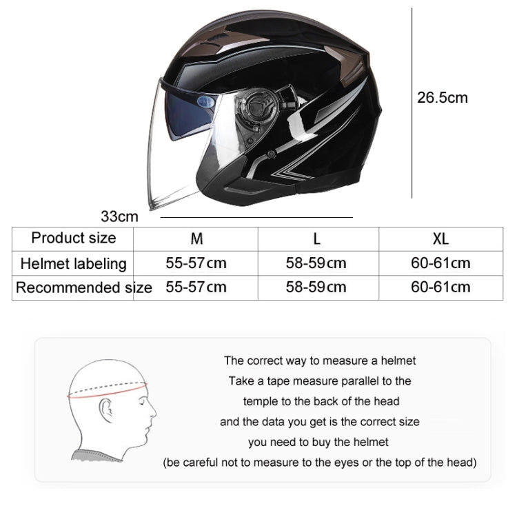 GXT 708 Electric Vehicle Dual Lens Helmet Four Seasons Safety Helmet, Size: M(Matte Black) - Helmets by GXT | Online Shopping South Africa | PMC Jewellery | Buy Now Pay Later Mobicred