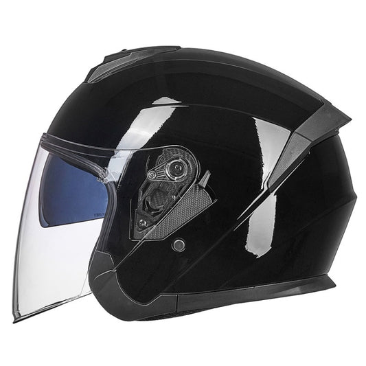 GXT Electric Vehicle Four Seasons Sun Protection & Windshield Double Lens Helmet, Size: M(Bright Black) - Helmets by GXT | Online Shopping South Africa | PMC Jewellery | Buy Now Pay Later Mobicred
