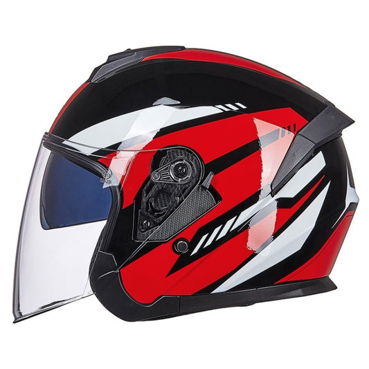 GXT Electric Vehicle Four Seasons Sun Protection & Windshield Double Lens Helmet, Size: L(Bright Black Red) - Helmets by GXT | Online Shopping South Africa | PMC Jewellery | Buy Now Pay Later Mobicred