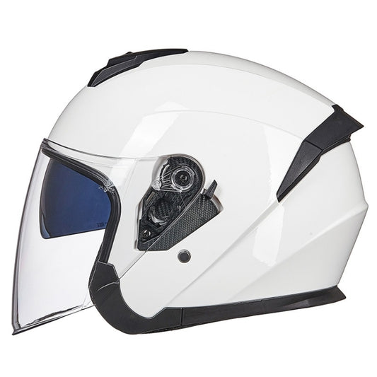 GXT Electric Vehicle Four Seasons Sun Protection & Windshield Double Lens Helmet, Size: L(Bright White) - Helmets by GXT | Online Shopping South Africa | PMC Jewellery | Buy Now Pay Later Mobicred