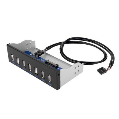 7 Port USB2.0 Optical Drive Bit Front Panel, Style: Side Plug - USB 2.0 HUB by PMC Jewellery | Online Shopping South Africa | PMC Jewellery | Buy Now Pay Later Mobicred