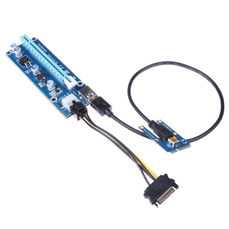 PCE164P-N03 VER006C Mini PCI-E 1X To 16X Riser For Laptop External Image Card, Spec: Blue Board 6pin - Add-on Cards by PMC Jewellery | Online Shopping South Africa | PMC Jewellery