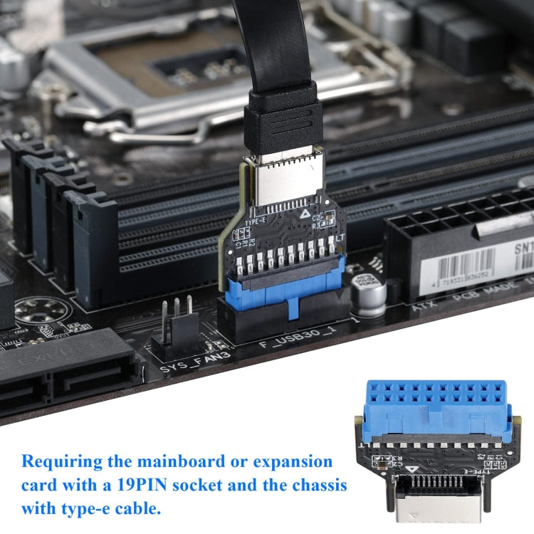 USB 3.0 19PIN Header to Type-E Front A-Key Interface Extend USB Ports to PC, Spec: Upward - Add-on Cards by PMC TechLife | Online Shopping South Africa | PMC TechLife | Buy Now Pay Later Mobicred