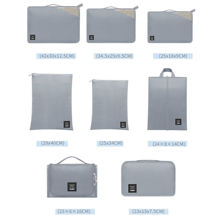 BUBM 8pcs/set Multifunctional Travel Suitcase Clothing Sorting Storage Bag(Grey) - Storage Bags by BUBM | Online Shopping South Africa | PMC TechLife | Buy Now Pay Later Mobicred