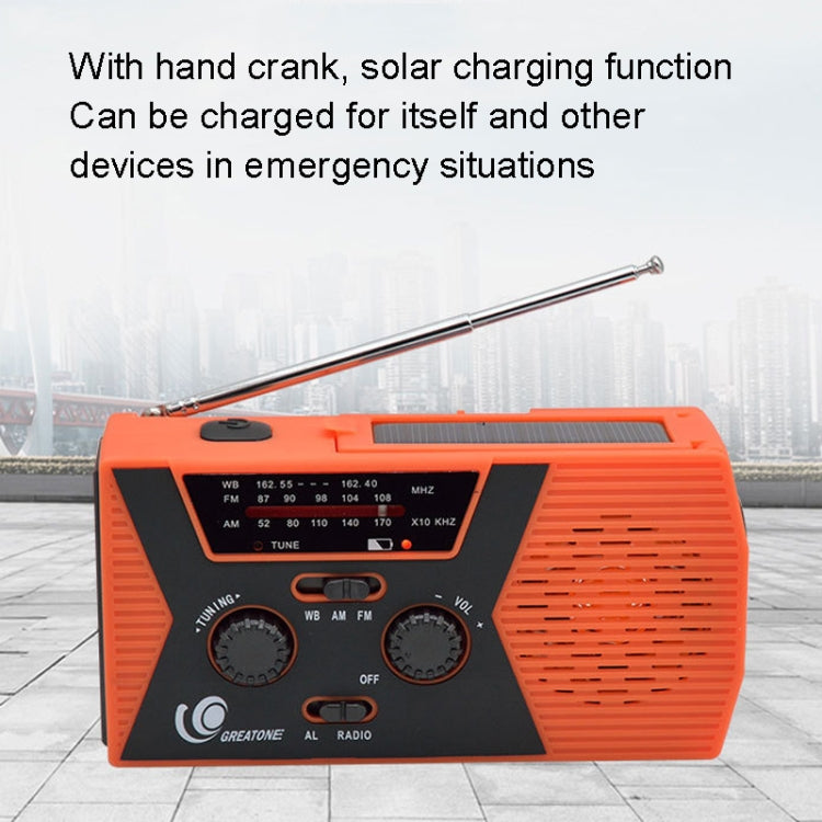 AM/FM/NoAA 2000mAh Emergency Radio Portable Hand Crank Solar Powered Radio(Red) - Radio Player by PMC Jewellery | Online Shopping South Africa | PMC Jewellery | Buy Now Pay Later Mobicred