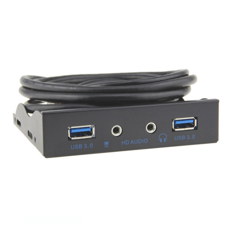 3.5-Inch  2 USB 3.0+HD AUDIO Port Desktop PC Floppy Drive Front Panel(Black) - Computer Cases & Towers by PMC TechLife | Online Shopping South Africa | PMC TechLife