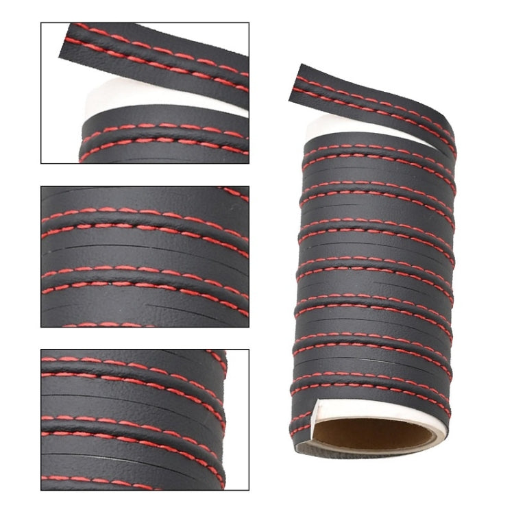 8m Car Center Console Interior Modification Leather Gap Strip(Black Red) - Car Interior Mouldings by PMC Jewellery | Online Shopping South Africa | PMC Jewellery | Buy Now Pay Later Mobicred