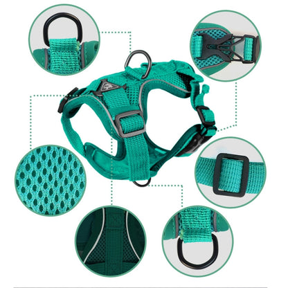 Pet Vest Harness + Traction Rope Set Reflective Breathable Dog Cat Harness, Size: L(Coffee) - Leashes by PMC Jewellery | Online Shopping South Africa | PMC Jewellery