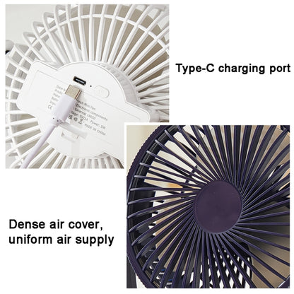 3-in-1 Electric Fan Wall Mounted Desktop Quiet Brushless Turbine Mini Fan, Style: USB Plug(White) - Electric Fans by PMC Jewellery | Online Shopping South Africa | PMC Jewellery | Buy Now Pay Later Mobicred