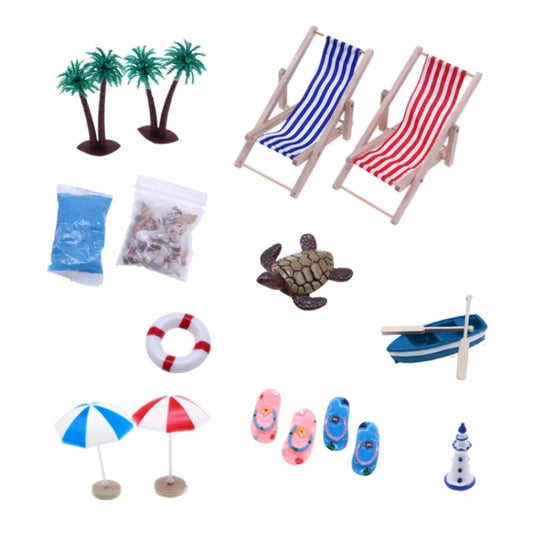 A Style Mini Beach Set Miniature Model Ornament Summer Ocean Simulation Scene Photo Decoration Props - Other Props by PMC Jewellery | Online Shopping South Africa | PMC Jewellery | Buy Now Pay Later Mobicred