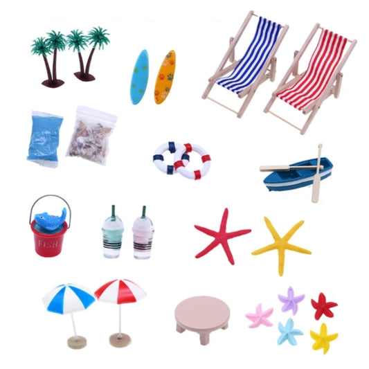 B Style Mini Beach Set Miniature Model Ornament Summer Ocean Simulation Scene Photo Decoration Props - Other Props by PMC Jewellery | Online Shopping South Africa | PMC Jewellery | Buy Now Pay Later Mobicred