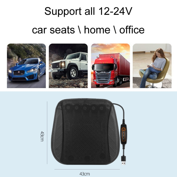 Multifunctional USB Fan Ventilation Heat Dissipation Car Seat Cushion(Navy) - Seat Accessories by PMC Jewellery | Online Shopping South Africa | PMC Jewellery | Buy Now Pay Later Mobicred