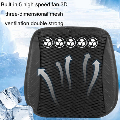 Multifunctional USB Fan Ventilation Heat Dissipation Car Seat Cushion(Black) - Seat Accessories by PMC Jewellery | Online Shopping South Africa | PMC Jewellery | Buy Now Pay Later Mobicred