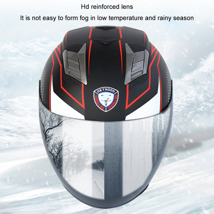 KUQIBAO Motorcycle Smart Bluetooth Sun Protection Double Lens Safety Helmet, Size: L(White Phantom Fiber) - Helmets by KUQIBAO | Online Shopping South Africa | PMC Jewellery | Buy Now Pay Later Mobicred