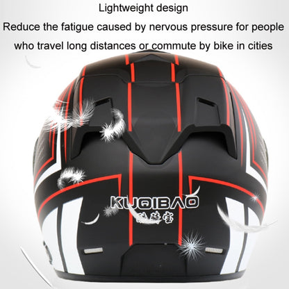 KUQIBAO Motorcycle Smart Bluetooth Sun Protection Double Lens Safety Helmet, Size: XL(Bright Black+Gray Tail) - Helmets by KUQIBAO | Online Shopping South Africa | PMC Jewellery | Buy Now Pay Later Mobicred