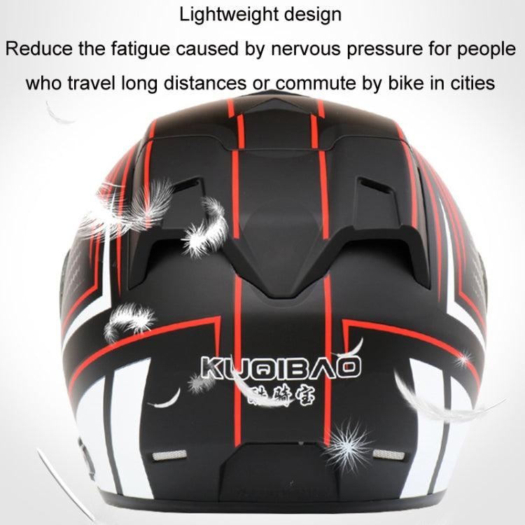 KUQIBAO Motorcycle Smart Bluetooth Sun Protection Double Lens Safety Helmet, Size: XL(Matte Black Phantom Fiber) - Helmets by KUQIBAO | Online Shopping South Africa | PMC Jewellery | Buy Now Pay Later Mobicred