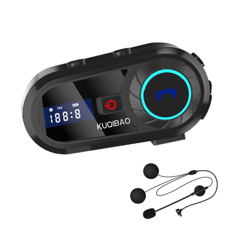 KUQIBAO Motorcycle Helmet Waterproof Bluetooth Headset With Screen(Hard Microphone) - Motorcycle Walkie Talkie by KUQIBAO | Online Shopping South Africa | PMC Jewellery | Buy Now Pay Later Mobicred