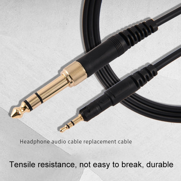 2m For ATH-M50X / M40X / M60X / M70X Headset Audio Cable Replacement Cable(Black) - Headset Accessories by PMC Jewellery | Online Shopping South Africa | PMC Jewellery