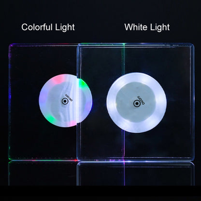 100x10mm Octagonal USB Charging LED Light Up Acrylic Coaster Transparent Crystal Base(White Light) - Car Drink Holders by PMC Jewellery | Online Shopping South Africa | PMC Jewellery | Buy Now Pay Later Mobicred