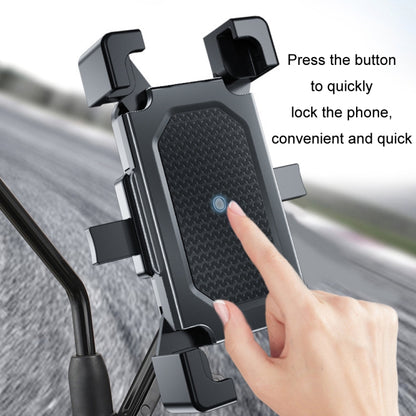 Shockproof Motorcycle Mobile Phone Holder Outdoor Bike Navigation Holder, Model: Rearview Mirror - Holder by PMC Jewellery | Online Shopping South Africa | PMC Jewellery | Buy Now Pay Later Mobicred