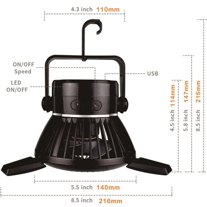 Solar Camping Lamp Fan Multifunctional LED Light Emergency Light Mosquito Repellent Lamp - Electric Fans by PMC Jewellery | Online Shopping South Africa | PMC Jewellery | Buy Now Pay Later Mobicred