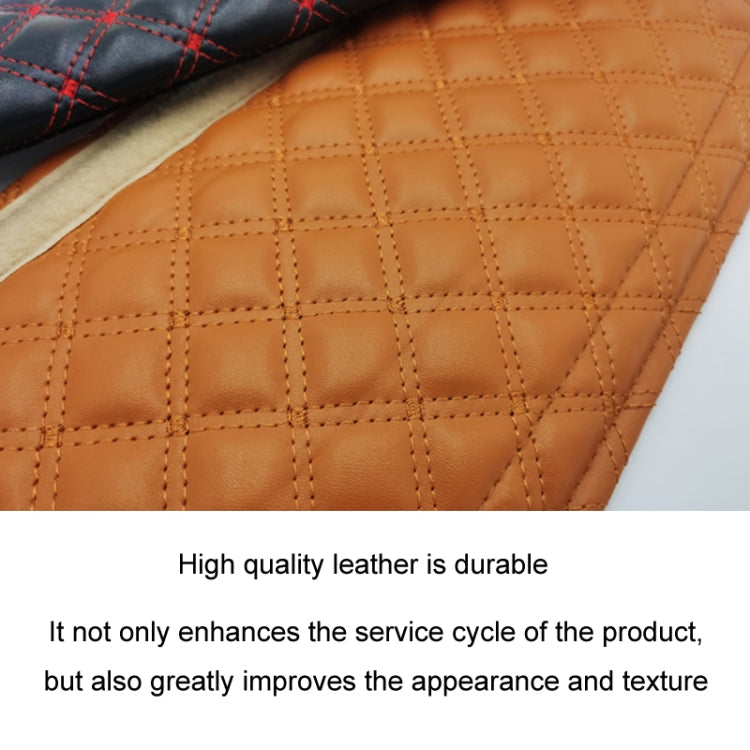 Rhombus Leather Seat Belt Shoulder Protector Pads, Color: Black Leather Red Line - Seat Belts & Padding by PMC Jewellery | Online Shopping South Africa | PMC Jewellery | Buy Now Pay Later Mobicred