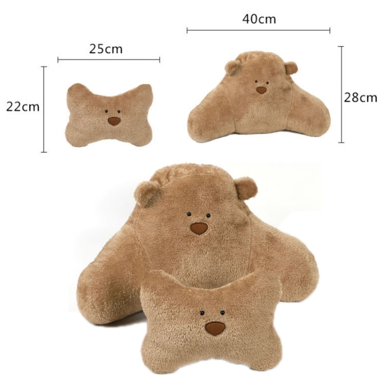 Car Cartoon Bear Plush Seat Upholstery Pillow, Color: Lumbar Pillow White - Seat Accessories by PMC Jewellery | Online Shopping South Africa | PMC Jewellery | Buy Now Pay Later Mobicred