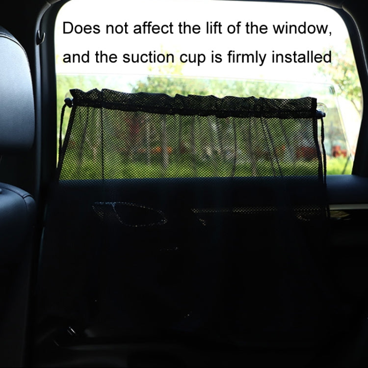 2pcs Car Curtain Sun Protection Mesh Suction Cup Sunshade(Black) - Window Foils & Solar Protection by PMC Jewellery | Online Shopping South Africa | PMC Jewellery