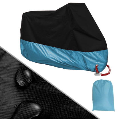 190T Motorcycle Rain Covers Dustproof Rain UV Resistant Dust Prevention Covers, Size: L(Black and Light Blue) - Protective Gear by PMC Jewellery | Online Shopping South Africa | PMC Jewellery | Buy Now Pay Later Mobicred