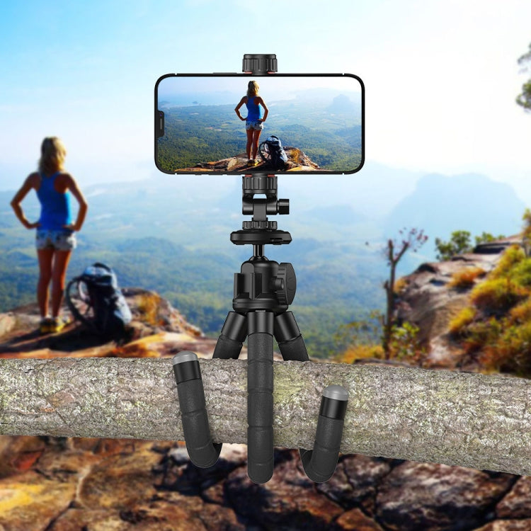 APEXEL APL-JJ025 Camera Mobile Phone Outdoor Selfie Live Lazy Bracket Multifunctional Octopus Tripod(Black) - Stand by APEXEL | Online Shopping South Africa | PMC Jewellery | Buy Now Pay Later Mobicred