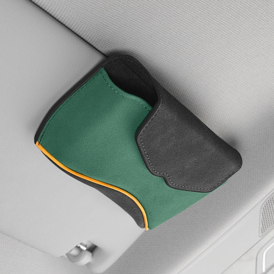 Car Sun Visor Multifunctional Glasses Case Card Storage Bracket(Green) - Sunglasses & Glasses Clips by PMC Jewellery | Online Shopping South Africa | PMC Jewellery | Buy Now Pay Later Mobicred