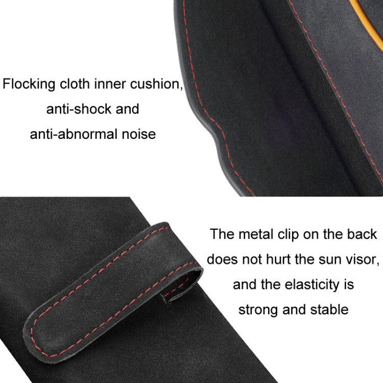 Car Sun Visor Multifunctional Glasses Case Card Storage Bracket(Black) - Sunglasses & Glasses Clips by PMC Jewellery | Online Shopping South Africa | PMC Jewellery | Buy Now Pay Later Mobicred