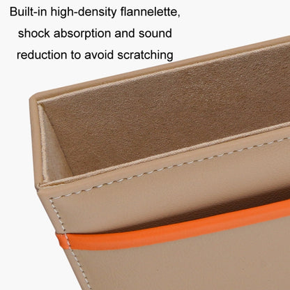 Leather Car Seat Gap Multifunctional Storage Box(Beige) - Stowing Tidying by PMC Jewellery | Online Shopping South Africa | PMC Jewellery | Buy Now Pay Later Mobicred