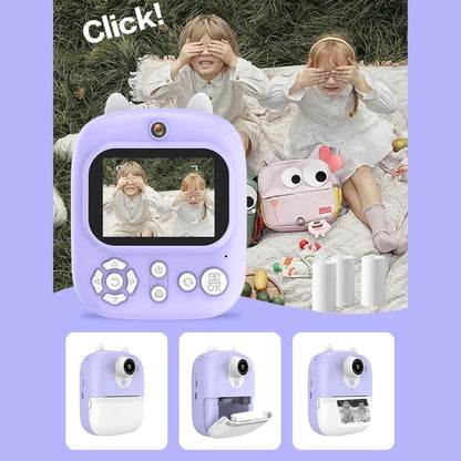 1200W Pixel  2.4 Inch Display Children Print Instant Camera Standard Purple - Children Cameras by PMC Jewellery | Online Shopping South Africa | PMC Jewellery | Buy Now Pay Later Mobicred