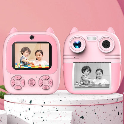 1080P Instant Print Camera 2.8-inch IPS Screen Front and Rear Dual Lens Kids Camera, Spec: Pink - Children Cameras by PMC Jewellery | Online Shopping South Africa | PMC Jewellery | Buy Now Pay Later Mobicred