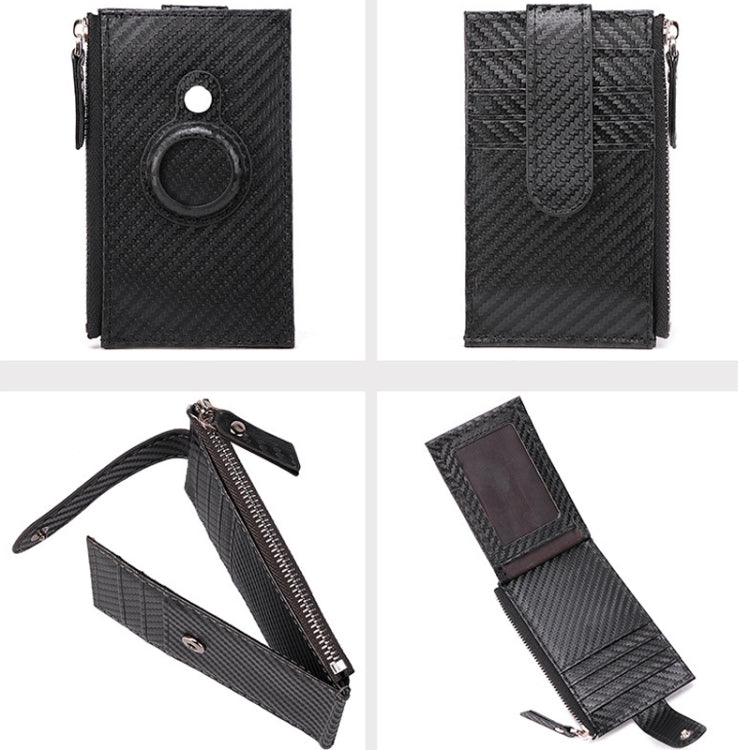 For Airtag Tracker Case Carbon Fiber Credit Card Holder Wallet(Black) - Wallet Series by PMC Jewellery | Online Shopping South Africa | PMC Jewellery | Buy Now Pay Later Mobicred