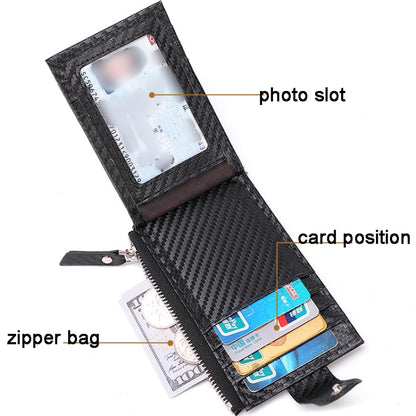 For Airtag Tracker Case Carbon Fiber Credit Card Holder Wallet(Black) - Wallet Series by PMC Jewellery | Online Shopping South Africa | PMC Jewellery | Buy Now Pay Later Mobicred