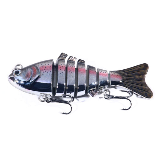 HENGJIA 10cm 24g Bionic Multi-Section Fish Bait Plastic Electroplating Fake Bait(1) - Fishing Lures by HENGJIA | Online Shopping South Africa | PMC Jewellery | Buy Now Pay Later Mobicred