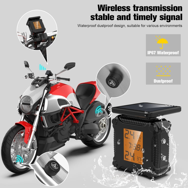 M8 Solar Motorcycle Tire Pressure Monitor Color Screen High Precision Sensor - Tire Pressure Gauges by PMC TechLife | Online Shopping South Africa | PMC TechLife | Buy Now Pay Later Mobicred