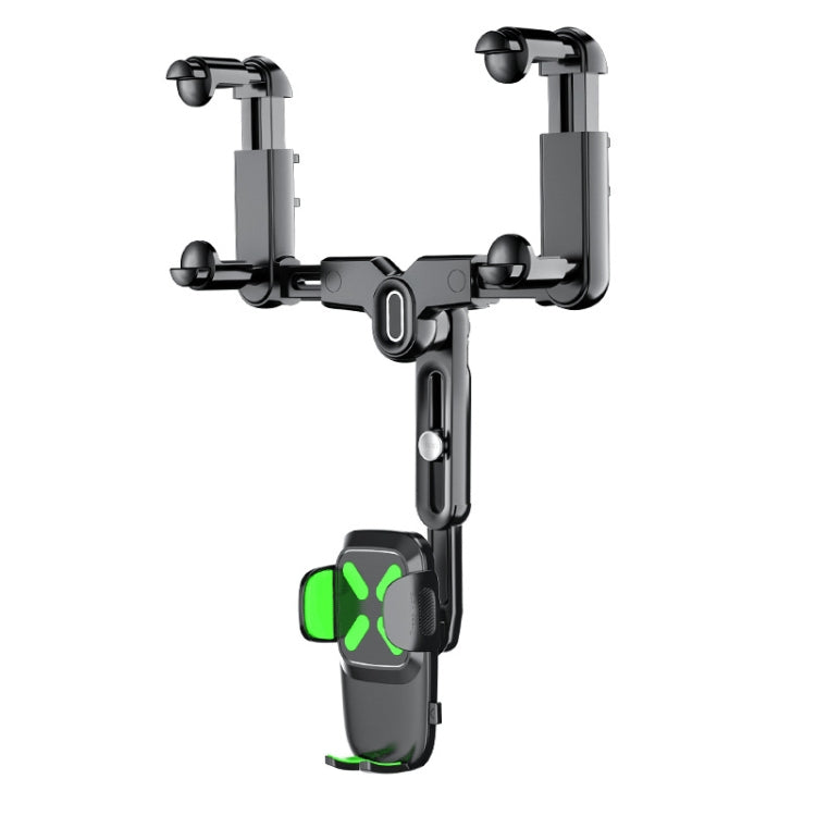 Car Rearview Mirror Navigation Retractable Multifunctional Mobile Phone Holder(Green) - Car Holders by PMC TechLife | Online Shopping South Africa | PMC TechLife | Buy Now Pay Later Mobicred