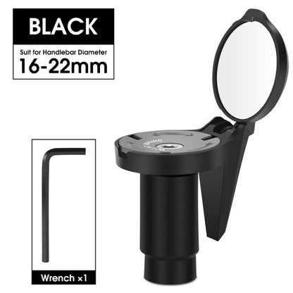 WEST BIKING Bicycle Handlebar Convex Rear View Mirror(Black) - View Mirrors by WEST BIKING | Online Shopping South Africa | PMC Jewellery