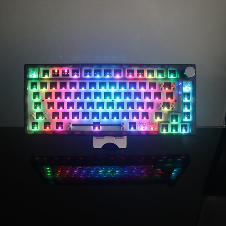 82 Keys Bluetooth Wireless 3-mode RGB Hot-plug Customized Mechanical Keyboard Kit(Black Transparent) - Other by PMC Jewellery | Online Shopping South Africa | PMC Jewellery | Buy Now Pay Later Mobicred