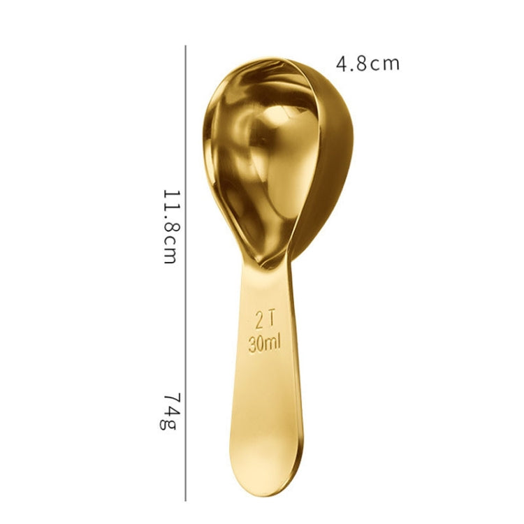 30ml 304 Stainless Steel Thickened Coffee Spoon With Scale Measuring Bean Spoon, Color: Gold - Coffee Tools by PMC Jewellery | Online Shopping South Africa | PMC Jewellery | Buy Now Pay Later Mobicred