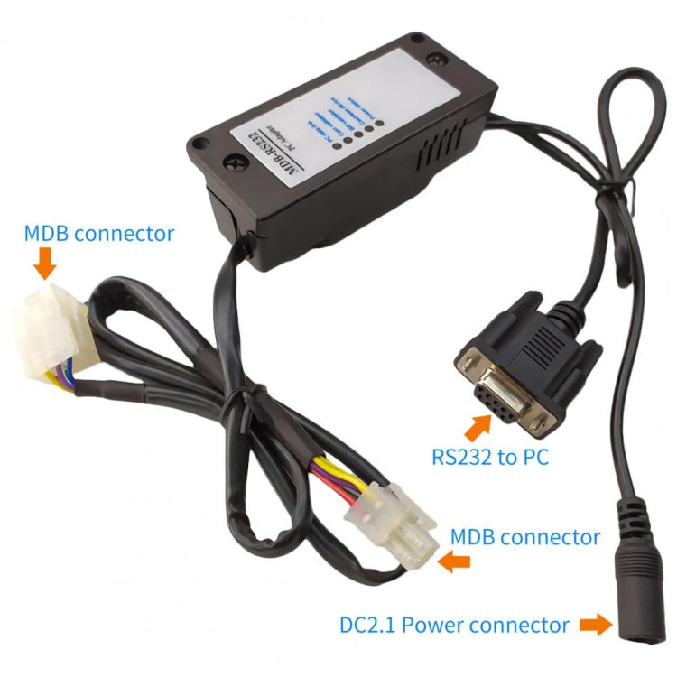 MDB-RS232 Adapter Box To Convert the MDB Bill Acceptor Data to PC RS232 With Indicator Light - RS485 / RS232 Series by PMC Jewellery | Online Shopping South Africa | PMC Jewellery | Buy Now Pay Later Mobicred