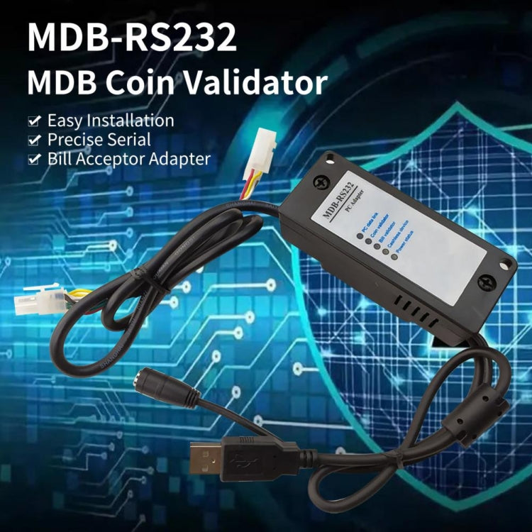 MDB-RS232 2020 USB Version MDB Coin Validator Data To PC RS232 For Vending Machine - RS485 / RS232 Series by PMC Jewellery | Online Shopping South Africa | PMC Jewellery