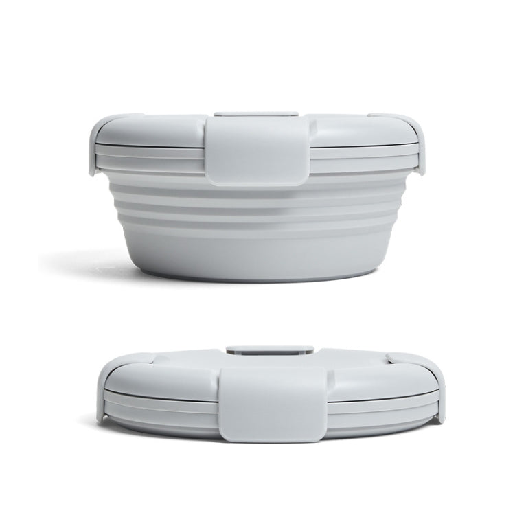 1100ml Silicone Folding Lunch Box  Travel Bowl Microwave & Dishwasher Safe(Gray) - Preservation Supplies by PMC TechLife | Online Shopping South Africa | PMC TechLife