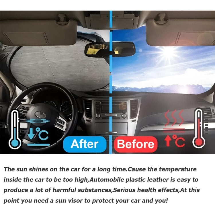 150x85cm Car Double Circle Sun Visor Heat Insulation Sun Protection Sun Block - Window Foils & Solar Protection by PMC Jewellery | Online Shopping South Africa | PMC Jewellery