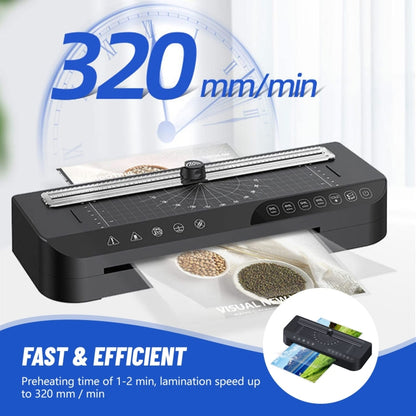 FN338 A4/A5/A6 Photo Laminator With 4 Levels Of Thickness Optional Preheating Alarm(UK Plug) - Photo Film Covering Machine by PMC Jewellery | Online Shopping South Africa | PMC Jewellery | Buy Now Pay Later Mobicred