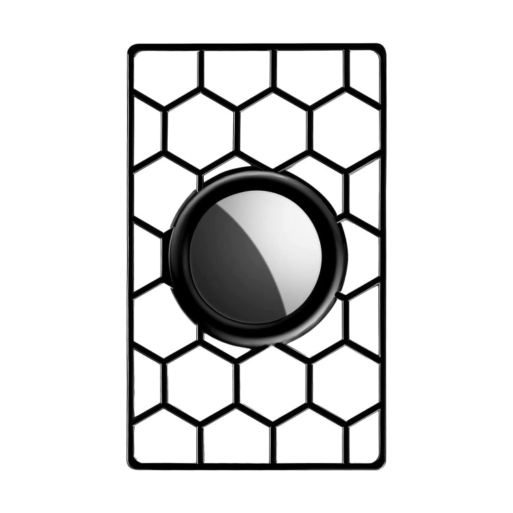 For Airtag Location Tracker Card Shape Honeycomb Protective Cover(Black) - Other by PMC TechLife | Online Shopping South Africa | PMC TechLife