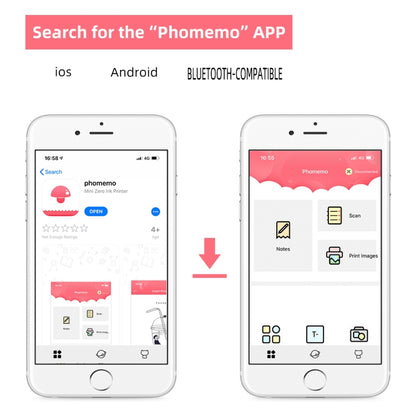 Phomemo M02-WH Pocket Small Bluetooth Portable Photo Thermal Label Wrong Question Printer - Printer by Phomemo | Online Shopping South Africa | PMC Jewellery | Buy Now Pay Later Mobicred